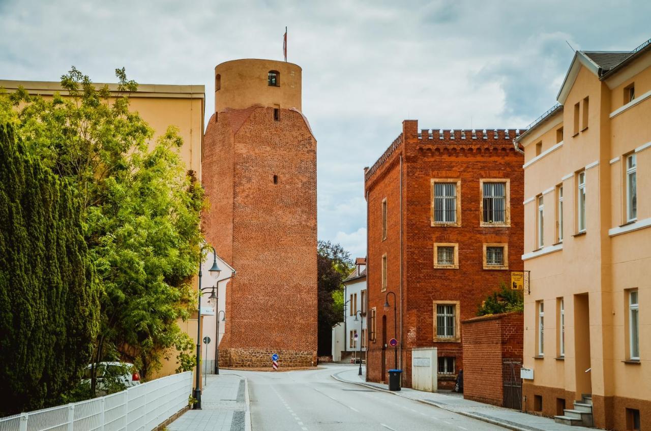 Der Sachsenhof - Zentral gelegene Ferienwohnung direkt am Markt und Kirche Bad Liebenwerda Exterior foto